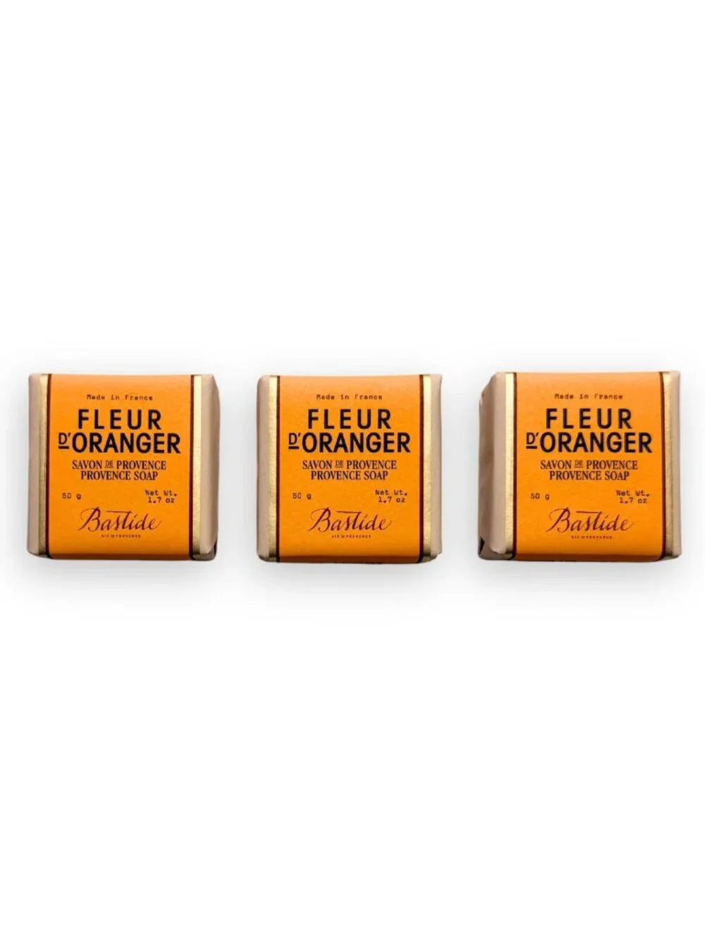 Bastide Fleur d'Oranger Provence Travel Soap 50g 1.7oz Orange Blossom (3 Pack)